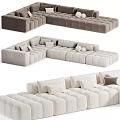 Light Luxury Multiplayer Module Sofa Collection 3d model