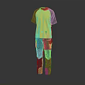Trendy Yellow Black Short Sleeve T Shirt With Dark Gray Cargo Pants Outfit