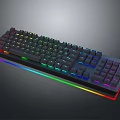RGB Backlit Gaming Keyboard with Colorful Lighting Effects and Numeric Keypad Design