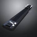 Black Multi Plug Power Strip With White Sockets And Control Buttons
