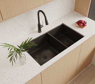 Modern dish washing basin sink 3d model