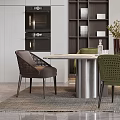 Modern Open Restaurant Interior With Copper Chandelier Dining Table Green Chairs And Large Windows