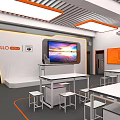 Modern Liquor Tobacco Store With Shelves Product Displays And Lighting