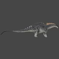 Game and Movie Dinosaur Character with Scaly Skin Spiked Back and Detailed Head
