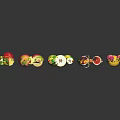 Colorful Fresh Various Fruits And Vegetables Collection With Watermelon Pineapple Apple Orange Carrot