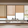 new bamboo curtain rolling curtain 3d model