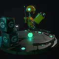 modern robot simulation robot 3d model