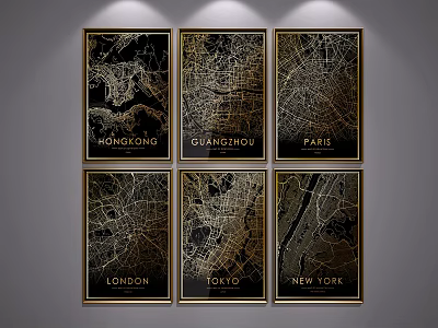 Modern abstract painting 3d model