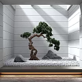 Modern landscape sketch Tianjing pine tree 3d model