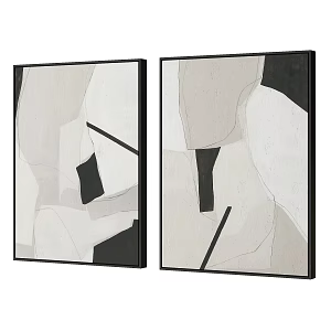modern abstract painting 3d model