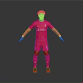Liverpool Football Player Wearing Red Jersey With Team Logo And Shorts