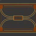 Elegant Classic Dining Table With Carved Legs And Decorative Inlay Design
