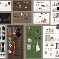 Various Styles Pegboard Wall Decor With Practical Storage And Decorative Items For Home Spaces