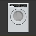 Haier White Front Loading Washing Machine With Digital Control Panel Home Appliance
