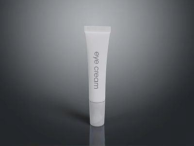 White Tube Eye Cream With Gentle Moisturizing Formula For Daily Skincare 3d model