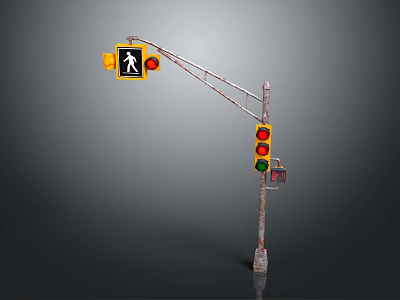 Pedestrian signal lights Signal lights Road facilities Road goods Road goods Road facilities Public facilities 3d model