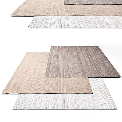 Different Colored Square Rugs with Woven Texture for Modern Home Decor 3d model