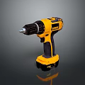 Cordless Electric Drill With Yellow And Black Design Ergonomic Handle And Powerful Motor