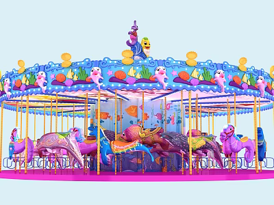 Modern Amusement Equipment Marine Turnaround 3d model