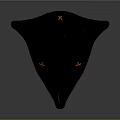 Black Pirate Hat Design With Orange X Mark And Decorative Accents