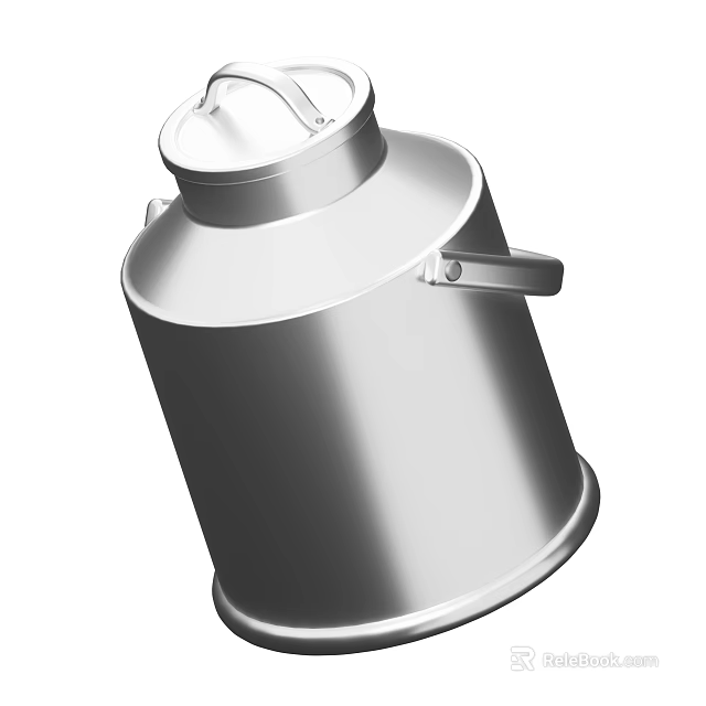 Industrial Equipment Stainless Steel Storage Container With Lid And Handle 3d model 