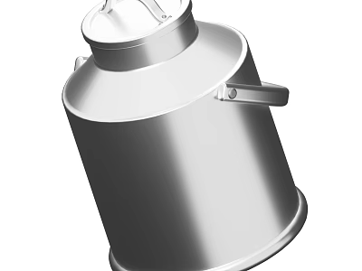 Industrial Equipment Stainless Steel Storage Container With Lid And Handle 3d model