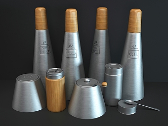 Modern seasoning bottle kitchenware 3d model