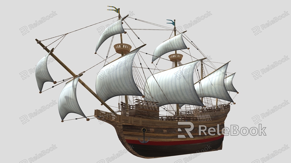 Modern sailing cartoon boats fishing boats don't always wear ocean-going boats ancient boats wooden boats model