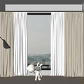 curtain fabric curtain gauze curtain fabric curtain 3d model