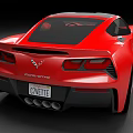 Sleek Red Sports Car Exterior Design With Streamlined Body And LED Headlights
