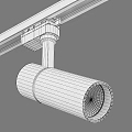 Cylindrical Track Mounted White Black Downlights And Spotlights With Modern Design