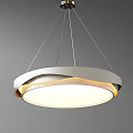 Modern Circular Pendant Light With Curved Design And Warm Illumination