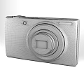Canon Black Digital Camera Front View With 8X Optical Zoom And Flash 3d model