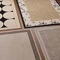 Square Carpets with Various Patterns and Neutral Colors for Home Interior Decoration 3d model