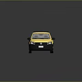 Yellow Single Cab Pickup Truck With Roof Rack Black Bumper And Silver Wheels
