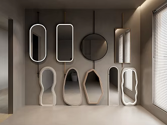 Bathroom mirror Full-body mirror Floor mirror Cosmetic mirror Decorative mirror 3d model