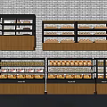 Modern Display Cabinet Bread Cabinet Baking Cabinet 3d model