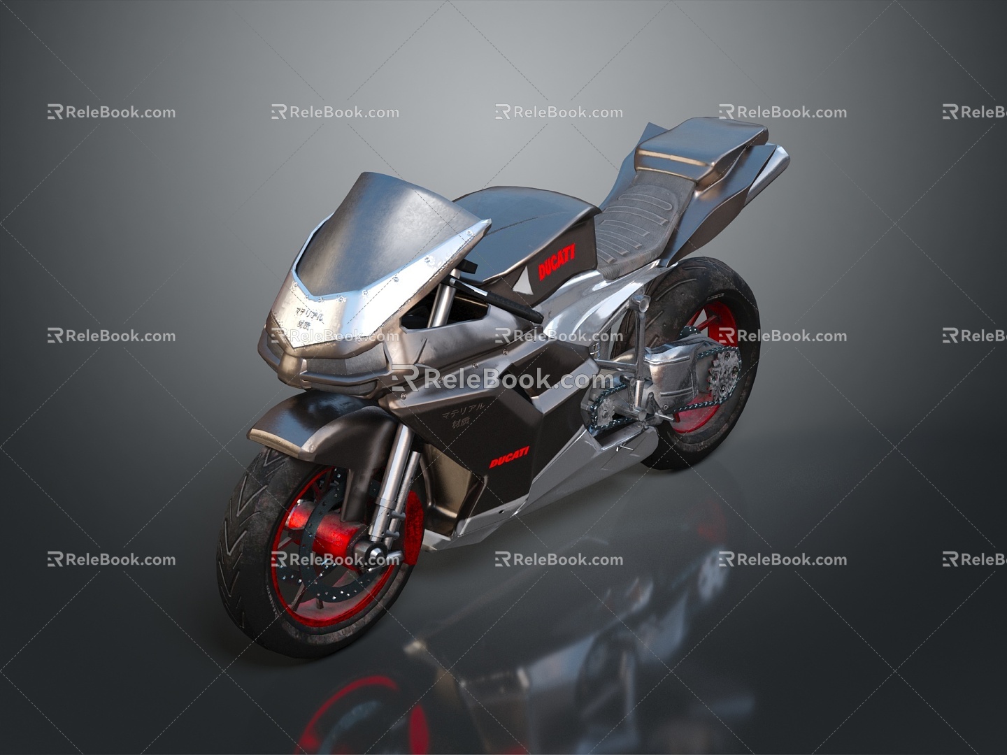 Motorcycle Two-wheeled Motorcycle Cross-country Motorcycle Road Race Motorcycle Motor Vehicle Transport 3d model