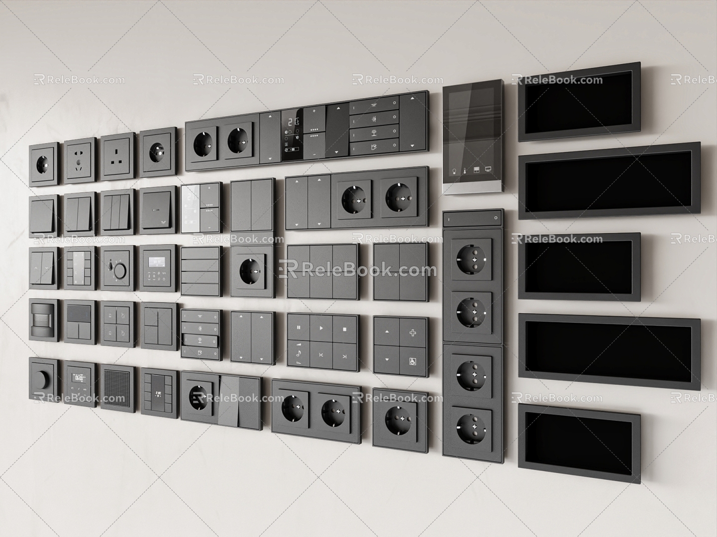 Socket combination switch three-hole five-hole socket intelligent socket model