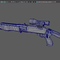 PBR Sniper Gun Firearms Weapon Sniper Rifle Shooting Weapon First Person Game Props 3d model
