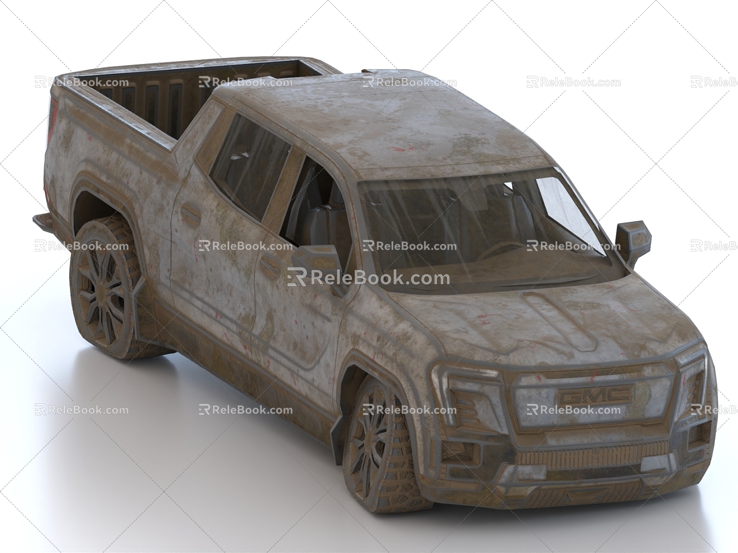 Scrapped car car wreck abandoned car 3d model