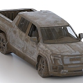 Scrapped car car wreck abandoned car 3d model