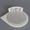 Modern Round Bed Hotel Hotel Round Bed 3d model