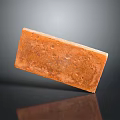 Orange Brick With Rough Surface Texture On Dark Background Showing Reflection 3d model