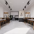 Elegant Jewelry Store Interior With Glass Display Cases Modern Lighting And Marble Floors