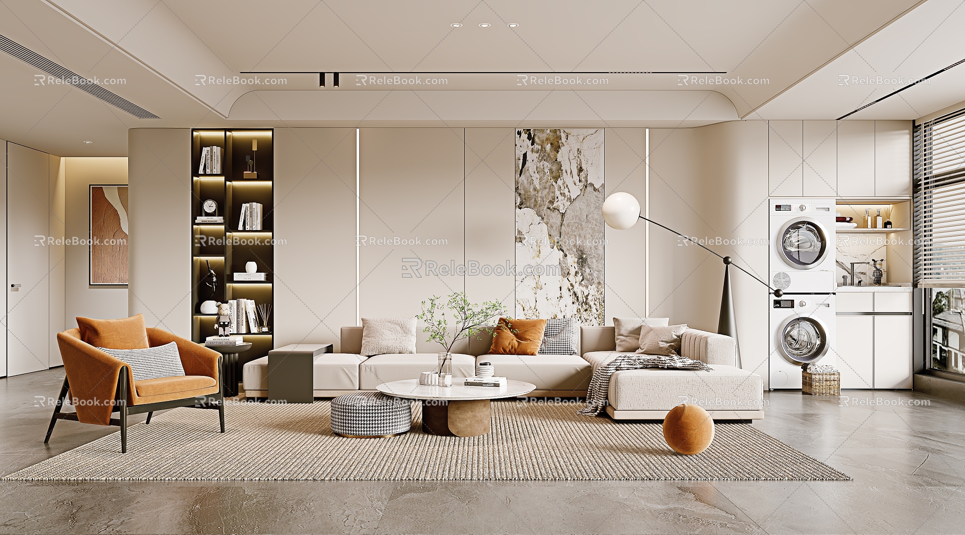 modern living room 3d model