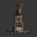 Vintage Industrial Building Model Featuring Chimney Multi level Metal and Brick Architecture