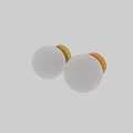Modern Wall Lamp With White Spherical Lampshade And Gold Base Design