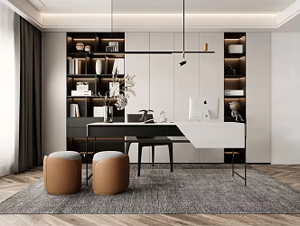 Modern study 3d model