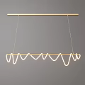 Modern Pendant Lights With Wavy And Linear Designs In Gold Metallic Minimalist Finish